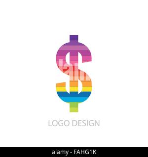 Vektor-Illustration von bunten Logo schreiben Stock Vektor