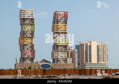 Lusail Marina Twin Tower in Doha Stockfoto