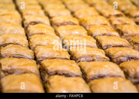 Türkische Desserts-Baklava aus der türkischen Küche Stockfoto