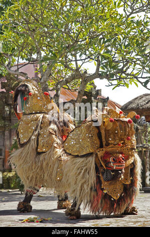 Barong Tanz Maske des Löwen in Ubud, Bali, Indonesien Stockfoto