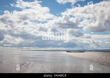 Wrack der norwegischen Bark SS Nornen - ein Merkmal der Berrow Dünen in der Nähe von Burnham am Meer, da es im Jahre 1897 lief Stockfoto