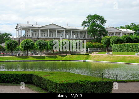 Cameron-Galerie an der Katharinenpalast in Tsarskoye Selo (Puschkin) in der Nähe von St. Petersburg, Russland Stockfoto