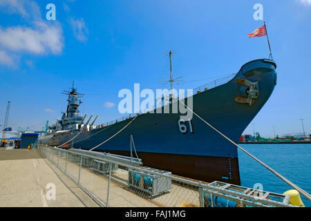 USS Iowa Museum Hafen von Los Angeles San Pedro, Kalifornien USA Stockfoto