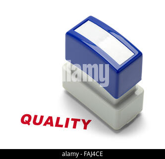 Büro-Qualität-Stamper isoliert auf einem weißen Hintergrund. Stockfoto