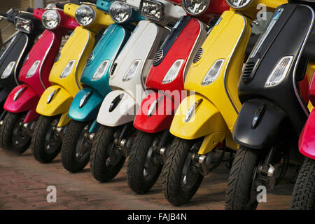 Bunte Motorroller, Pune, Indien Stockfoto