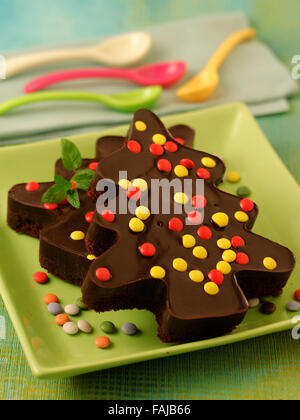 Schokolade Weihnachtsbaum. Stockfoto