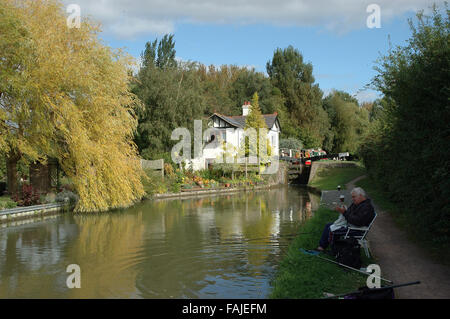 Black Jacks Lock, Fischer, Aylesbury Arm Kanal, Grand Union Canal, Marsworth, Buckinghamshire. England, UK, Europa Stockfoto