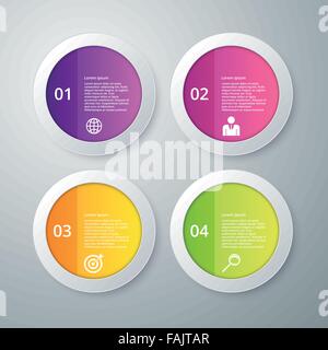 Vektor-Illustration Infografiken vier Optionen Stock Vektor