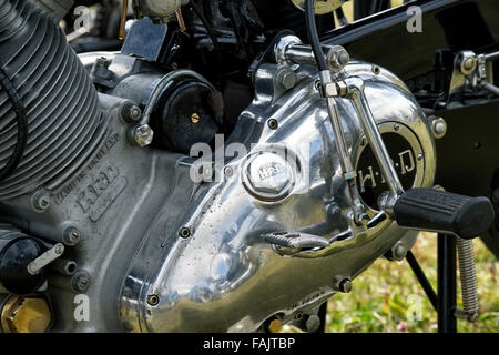 1950 HRD Vincent Serie B Meteor 500ccm Motorrad. Klassische britische Fahrrad Stockfoto