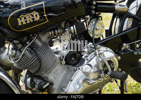 1950 HRD Vincent Serie B Meteor 500ccm Motorrad. Klassische britische Fahrrad Stockfoto