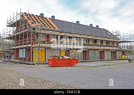 Neue Häuser im Bau in den Niederlanden Stockfoto