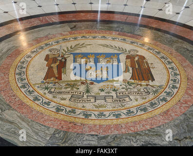 Mosaikboden, City Hall, Dublin, Irland Stockfoto