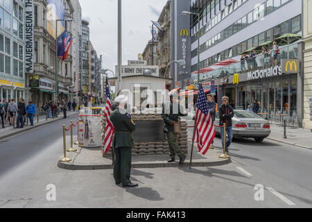 Checkpoint Charlie, Berlin, Deutschland Stockfoto