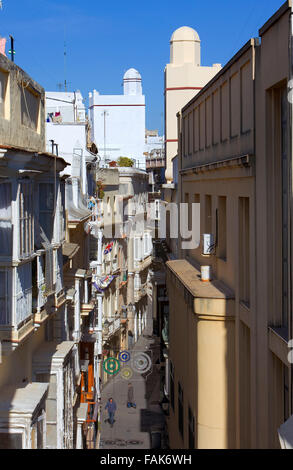 Calle Barrie in alte Stadt, Cádiz, Andalusien, Spanien Stockfoto