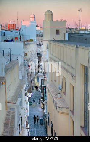 Calle Barrie in alte Stadt, Cádiz, Andalusien, Spanien Stockfoto