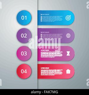 Vektor-Illustration Infografiken vier Optionen Stock Vektor