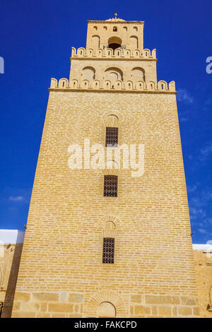 Die große Moschee von Kairouan (große Moschee von Sidi-Uqba), Tunesien Stockfoto