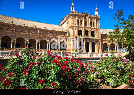 Spanisch-Platz (Plaza de Espana) in Sevilla, Spanien Stockfoto