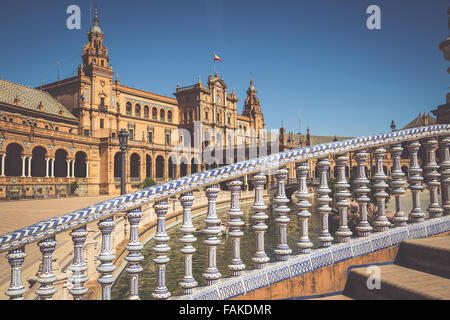 Spanisch-Platz (Plaza de Espana) in Sevilla, Spanien Stockfoto