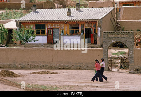 Dorfleben in der Inneren Mongolei, China Stockfoto