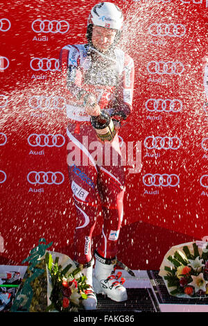 Alta Badia, Italien 20. Dezember 2015: Henrik KRISTOFFERSEN (Nor) 2. findet während der Audi Fis Alpine Ski World Cup Stockfoto