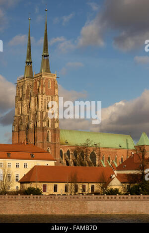 Breslauer Dom, alte polnische Stadt Stockfoto