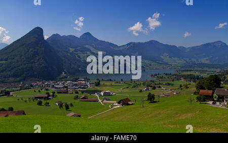 Herrliche Aussicht auf die Region Luzern und See Stockfoto