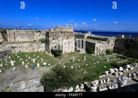 Neratzia Schloss, eine ehemalige Festung der Ritter des Heiligen Johannes von Jerusalem, Insel Kos, Dodekanes-Gruppe von Inseln, südliche Ägäis Stockfoto