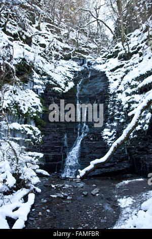 Gefrorener Wasserfall Stockfoto