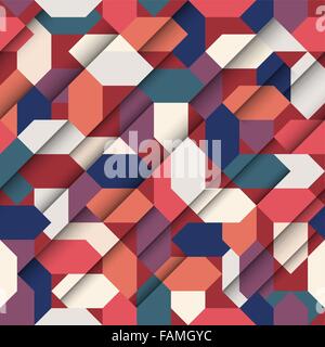 Nahtlose abstrakte geometrische Papiermuster Stock Vektor