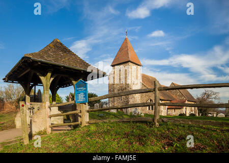 St. Laurence Kirche in Guestling, East Sussex, England. Stockfoto