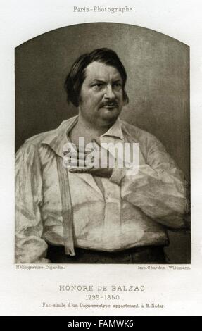 Honore de Balzac, von Louis-Auguste Bisson - 1842 Stockfoto