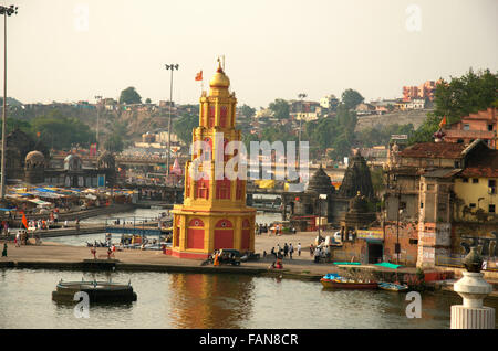 Panchvati, eine Ghat am Godavari Fluß Bank, Nashik, Maharashtra, Indien Stockfoto