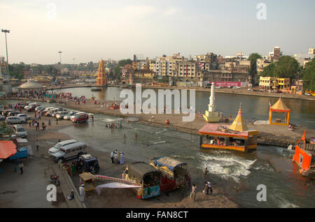 Panchvati, eine Ghat am Godavari Fluß Bank, Nashik, Maharashtra, Indien Stockfoto