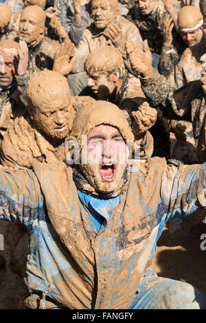 Ashura Prozessionen. Bidjar. Iran. Stockfoto