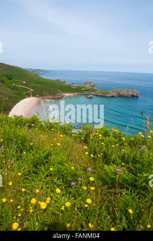 Torimbia Strand. Niembro, Asturien, Spanien. Stockfoto