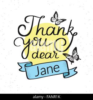 Vielen Dank Liebe Jane Stock Vektor