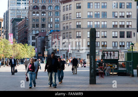 NEW YORK, Union Square. Zwischen dem 14. und 17. und Union Square West und Ost. Sie fingen an, trat der Union Stockfoto