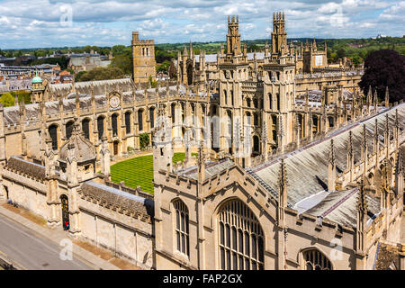 All Souls College, Oxford ist ein konstituierender College der Universität Oxford in England. Stockfoto