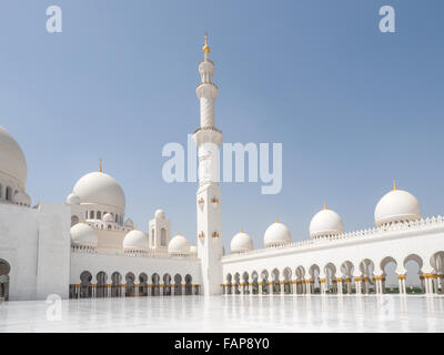 Sheikh-Zayed-Moschee, Abu Dhabi, Vereinigte Arabische Emirate Stockfoto