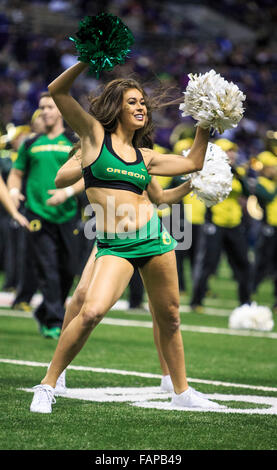 2. Januar 2016: während die Valero Alamo Bowl-Spiel zwischen Oregon Vs TCU an der Alamodome in San Antonio, Texas. Stockfoto