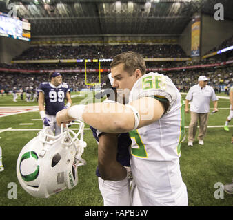 San Antonio, Texas, USA. 3. Januar 2016. NCAA Football Valero Alamo Bowl #(11) TCU stört #(15) Oregon University in dreifacher Überstunden 47-41 Credit: Hoss Mcbain/ZUMA Draht/Alamy Live News Stockfoto