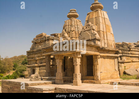 Bateshwar Tempelruinen Madhya Pradesh, Indien Stockfoto