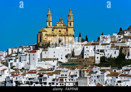 Die weiße Stadt, Pueblo Blanco, Olvera, Provinz Cádiz, Andalusien, Spanien Stockfoto