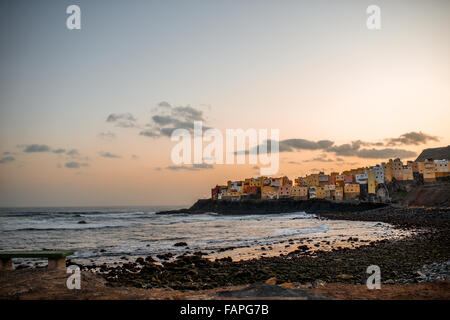 El Roque Altstadt auf dem nördlichen Teil der Insel Gran Canaria am Morgen Stockfoto