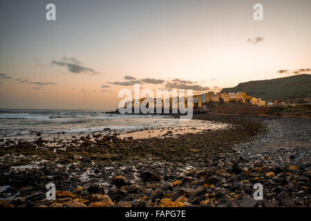 El Roque Altstadt auf dem nördlichen Teil der Insel Gran Canaria am Morgen Stockfoto