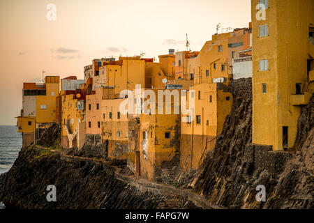 El Roque Altstadt auf dem nördlichen Teil der Insel Gran Canaria am Morgen Stockfoto