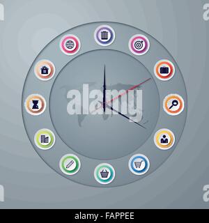 Vektor-Illustration-Infografik Stock Vektor