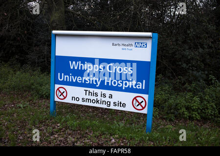 Whipps Cross University Hospital Ortseingangsschild. Stockfoto