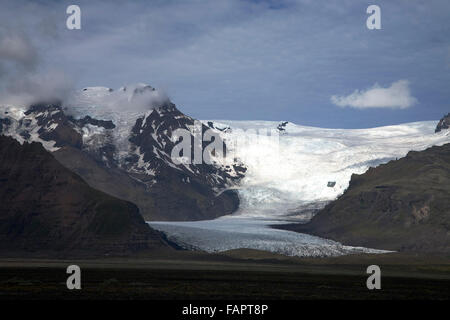 Gletscher Skaftafellsjökull, Nationalpark Skaftafell, Suðurland, Island Stockfoto
